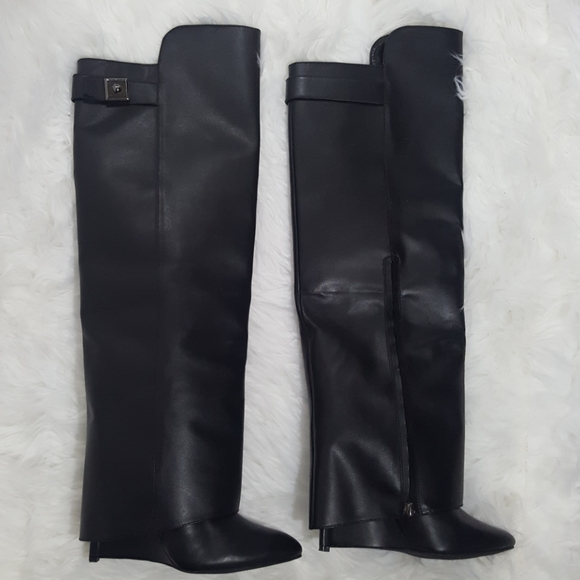 Enzo Angiolini Shoes - Enzo Angiolini Black Over The Knee Boots Size 9.5